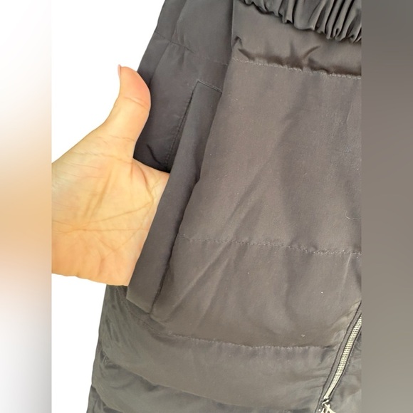 Talbots women’s Down Puffer Coat black size XS pockets belted preloved - Picture 4 of 7